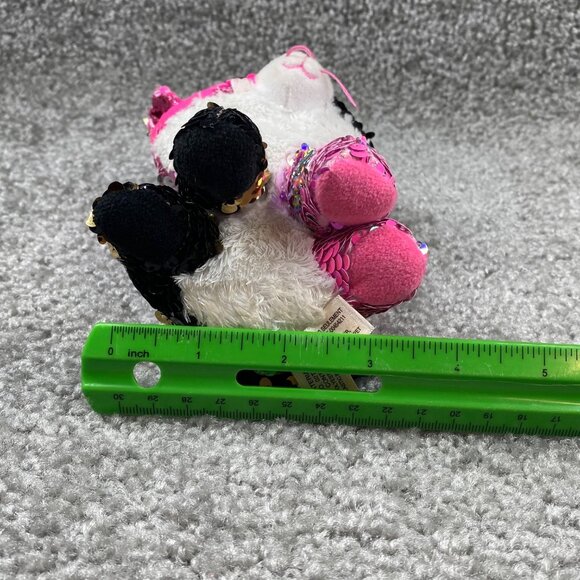 Ty Flippables Malibu Cat Plush 6" Limited Edition Sequin Pink/Black/White - Picture 13 of 16